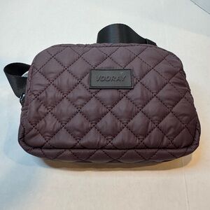 Vooray Quinn Belt Cross Body Sling Bag Quilted, Dusk w/Black Straps